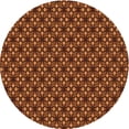 thumbnail image 1 of Ahgly Company Tapis Rond Lavable en Machine Intérieur Transitionnel Orange, 4 Pieds Rond, 1 of 7
