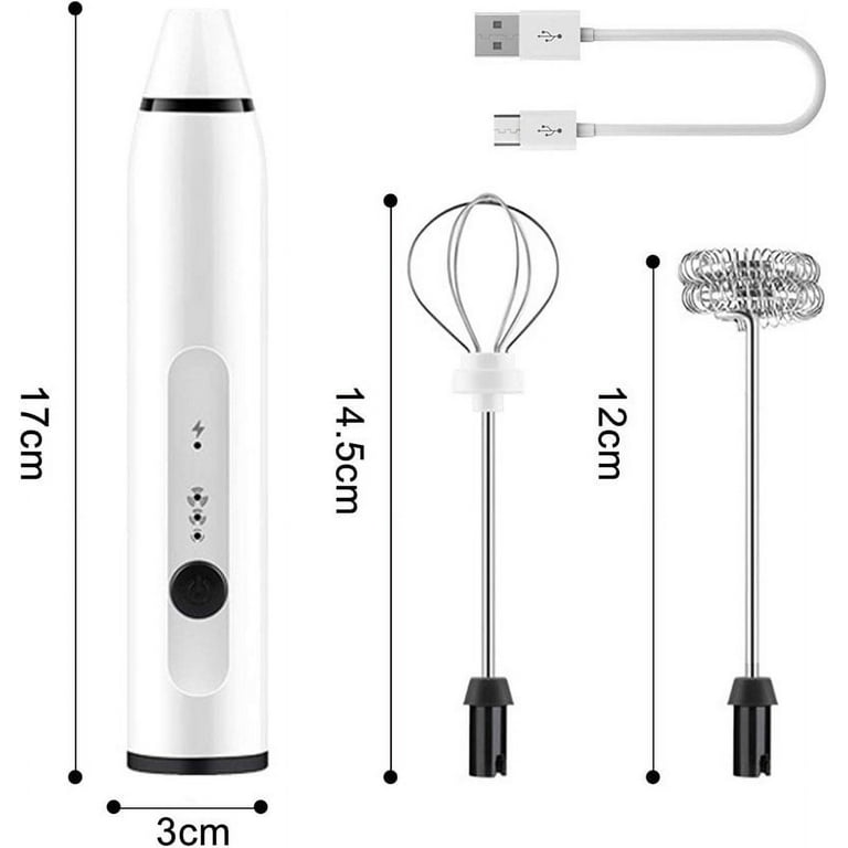YUSWKO Rechargeable Milk Frother Handheld with 3 Heads, Silver Coffee Electric  Whisk Drink Foam Mixer, Mini Hand Stirrer with 3 Speeds Adjustable for  Latte, Cappuccino, Hot Chocolate, Egg - Yahoo Shopping