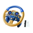 thumbnail image 2 of Volante de simulación, juguete de volante, divertidos juguetes vocales, controlador de conducción simulado interactivo para juegos al aire libre para Azul, 2 of 8