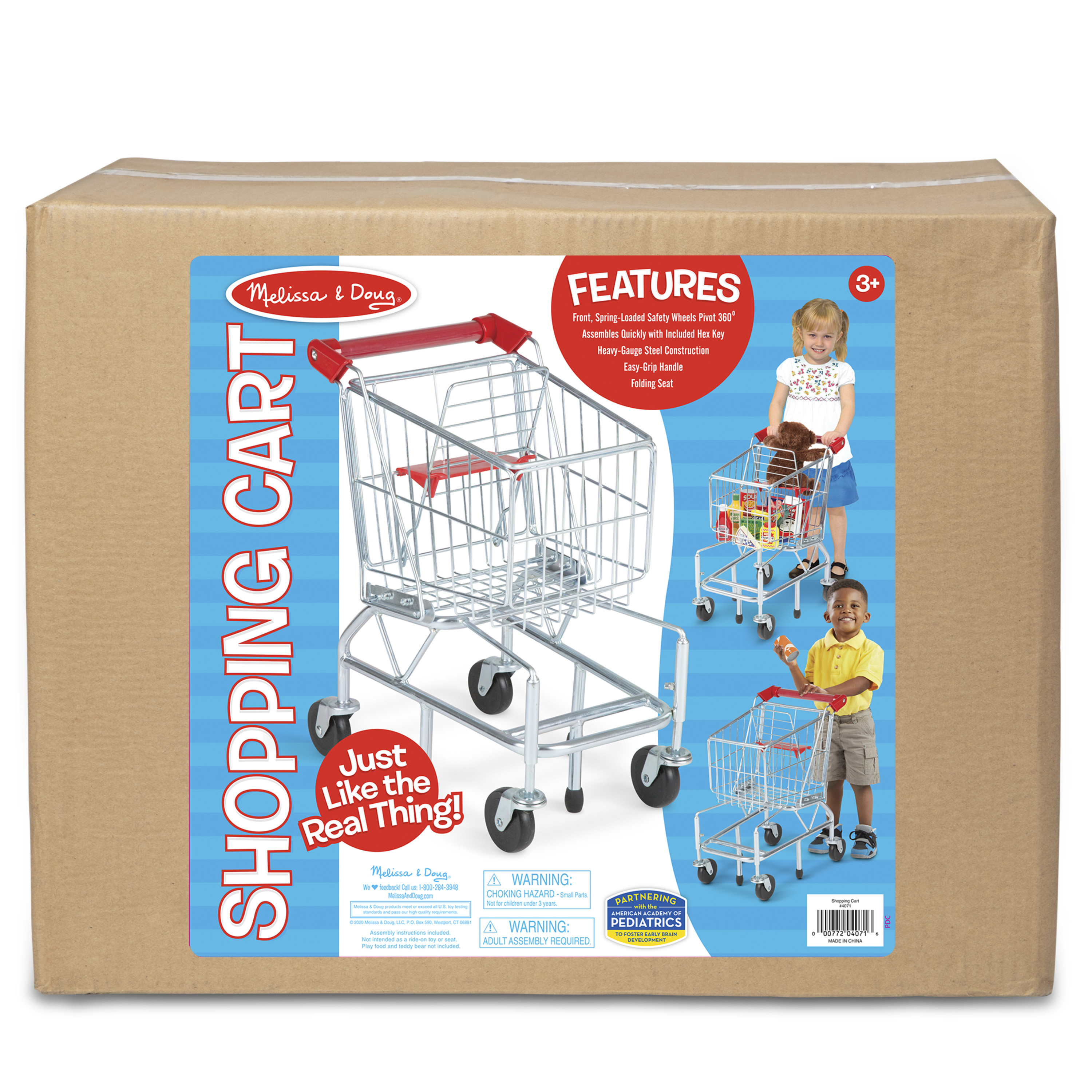 Melissa & Doug Toy Shopping Cart With Sturdy Metal Frame - 1