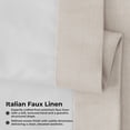 thumbnail image 2 of Half Price Drapes Parchment Cream Faux Linen Room Darkening Curtains for Bedroom(1 Panel),50W X 84L, 2 of 10