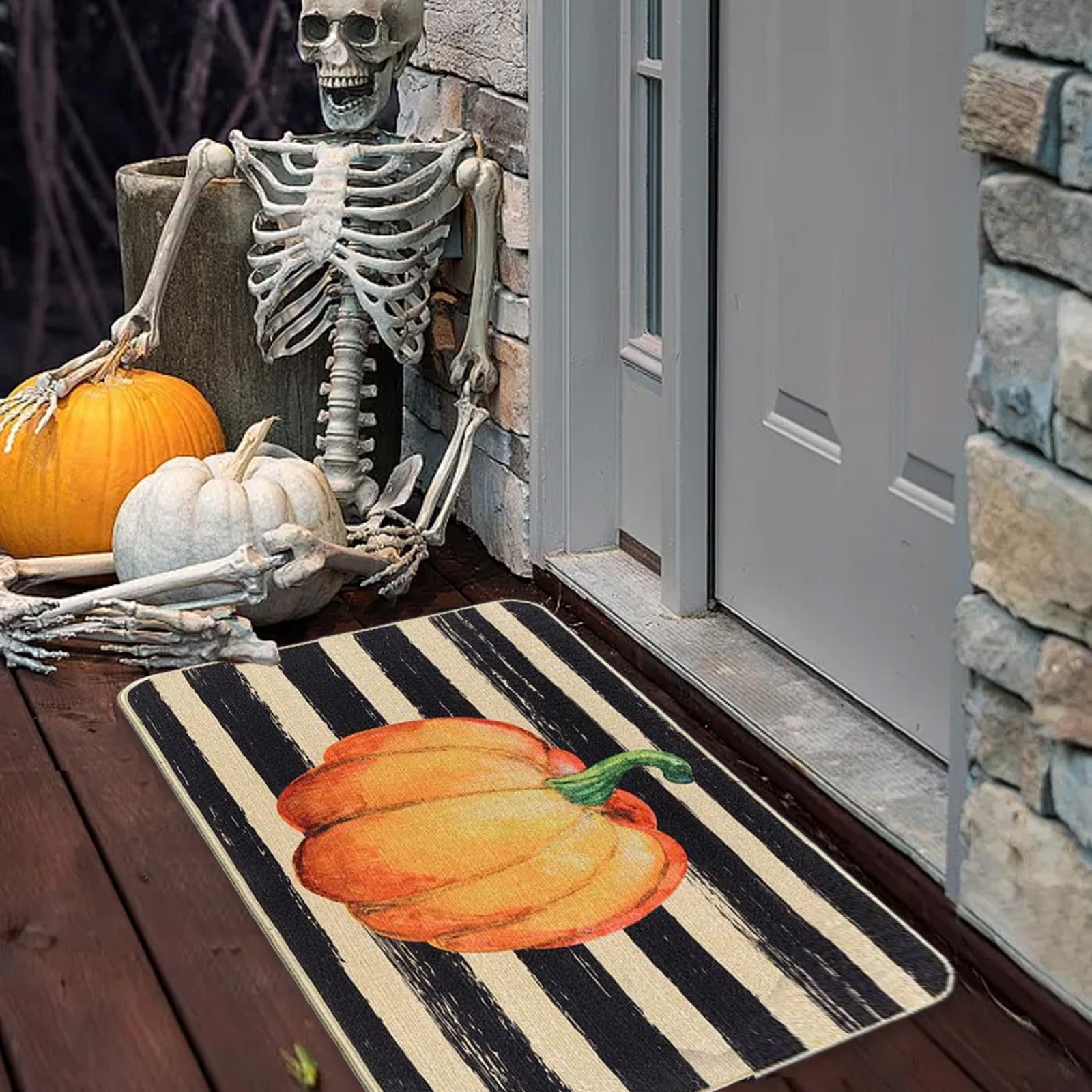 Stijggn Halloween Area Rugs Halloween Decorations Gothic Halloween Thanksgiving Rug,Washable Non-Slip Goth Bath Mat for Living Room Bedroom Home Decor Nursery Holiday Decorative