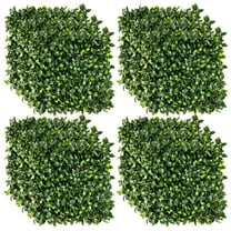 Costway 12 Pcs Faux Topiary Gardenia Shrub Grass Panels with Insertable Branches 20" x 20"