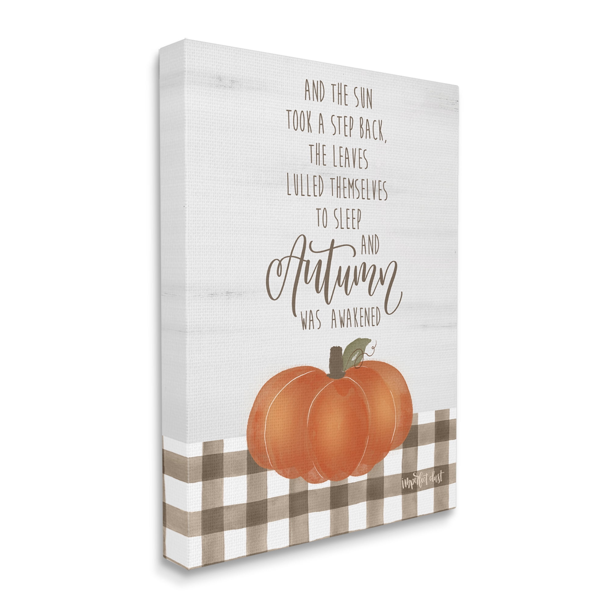 Stupell Industries Autumn Seasonal Phrase Inspirational Painting Gallery Wrapped Canvas Print Wall Art, 24 x 30