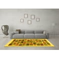 thumbnail image 3 of Ahgly Company Indoor Rectangle Abstract Yellow Contemporary Area Rugs, 2' x 3', 3 of 4