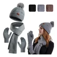 thumbnail image 1 of 3en1 Gorro Bufanda Y Guante Tejido Para El Frío Hombre Mujer, 1 of 5