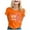 Orange, variant on TSADFHJI Tank Tops for Women Built in Bra Plus Size Women's Cancer Printed T Shirt International Publicity Moon Short Sleeved Shirt Xxl Orange