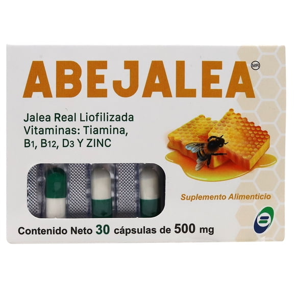 ABEJALEA 30 CÁPSULAS JALEA REAL LIOFILIZADA CON VITAMINAS Y ZINC