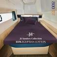 thumbnail image 2 of JS Sanders Universal AFT Berth 3 Piece 100% Egyptian Cotton 800TC V Berth Bedding Fits mattresses up to 8” Depth Durable & Easy Washable - Great Gift for Boaters Plum, 2 of 8