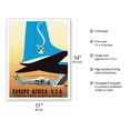 thumbnail image 2 of Europe Africa U.S.A - Sabena Belgian World Airlines - Vintage Airline Travel Poster c.1959 - Fine Art Matte Paper Print (Unframed) 11x14in, 2 of 4