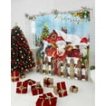 thumbnail image 5 of Christmas Cow Shower Curtain, Farm Xmas Tree Light Balls Snowflake Winter Waterproof Fabric Shower Curtains with 12 Hooks, Bathroom Curtain Set for Bathroom Accessories Decor, 72 x 84 Inches, 5 of 9