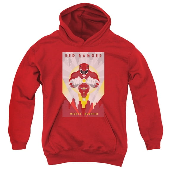 Power Rangers Red Deco Youth Pullover Hoodie Sweatshirt Red
