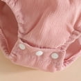 thumbnail image 6 of CAICJ98 Newborn Infant Baby Girl Knit Romper Long Sleeve Ruffle Solid Color Bodysuit Jumpsuit Fall Winter Clothes One Piece Outfit (Pink,9-12 Months), 6 of 6