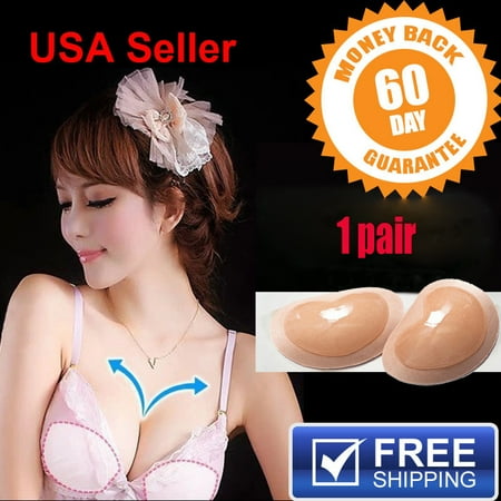 

Womens Bra Inserts Silicone Breast Enhancer Shaper Push up Bra Pads Bikini Gel Inserts Swimsuit Pads( Skin Color)