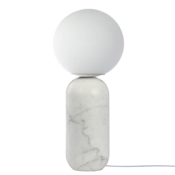 Dainolite 1 Light Alabaster Table Lamp w/ Opal Glass