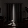 thumbnail image 4 of 2 Panels Blackout Curtains for Bedroom- 52"×84" Blackout Curtains with Grommets Thermal Insulated Room Darkening Light Blocking, Noise Reducing & Wrinkle-Free Drapes for Living Room Windows, Black, 4 of 9