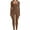Brown, variant on Women's One-piece Suit, Fitness Jumpsuit Workout Long Sleeve Square Collar Clothing Slim Long Sleeve Hip-lifting Jumpsuit for Vacation