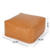 thumbnail image 3 of DeeHome Bambo Faux Leather Rectangle Pouf, Caramel, 3 of 5