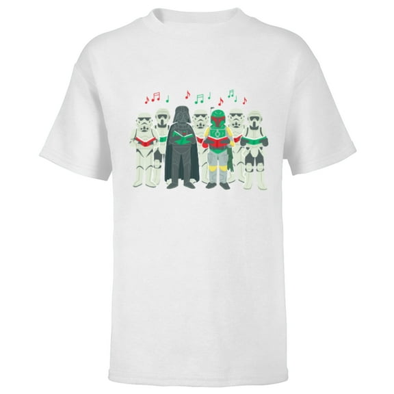 Star Wars Darth Vader Sithmas Choir Holiday - Short Sleeve T-Shirt for Kids -Customized-White