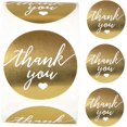 thumbnail image 1 of 1 Roll Sealing Stickers Seal Stickers Letters Stickers Circle Stickers Small Business Label Thank You Stickers for Packaging Envelopes Sealing Labels Golden Copper Plate Stickers, 1 of 5