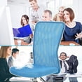thumbnail image 2 of FDW Home Office Chair Mid Back Mesh Armless Ergonomic Task Rolling Back Support Adjustable, Lumbar Support, Blue, 2 of 7