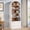 White, variant on Fnova 76.8" Tall Arched Bookcase, 5-Tier Bookshelf with File Cabinet Drawer, Large Open Display Storage Shelves for Home Office, Living Room, Black