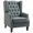 Grey, variant on HOMCOM Button Tufted Accent Chair, Faux Leather Armchair, Brown