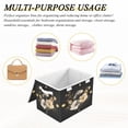 thumbnail image 7 of Large Fliplid Foldable Storage Bin Boxes Cubes Baskets with 2 Handles for Clothes Books 16.5x12.6x11.8 Inch Moon Phases with Flowers and Stars, 7 of 7