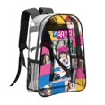 thumbnail image 2 of Carinha de AnjoMochila transparente temática, resistente y duradera, bolsa see-through para trabajo, deporte, universidad y viaje, 31 × 43 cm, 2 of 6