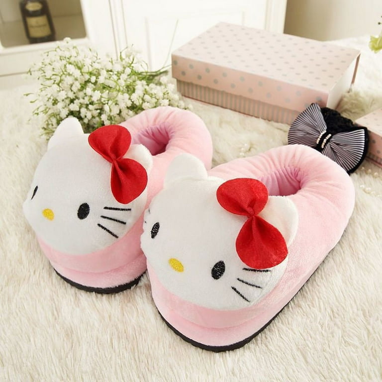 Y2K Sanrio Hello Kitty Big Head Cotton Shoes Women Plushie Cartoon