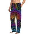 thumbnail image 2 of Haiem Indian Mandalas Dragonfly Men's Pajama Pants Ultra Lightweight Pjs Bottoms Sleepwear Bottom Pants with Pocket Drawstring-Small, 2 of 9
