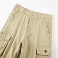 thumbnail image 6 of Conairie Men Cargo Shorts Vintage Elastic Waist Twill Work Shorts Lightweight Summer Hiking Shorts with Multi Pockets Khaki 34, 6 of 9