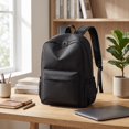 thumbnail image 7 of Solid Color Aesthetic College Backpack, Lightweight Solid Color Large Capacity Laptop Daypack, Suitable for Work, Travel and Casual Daily Use - Black, 7 of 7