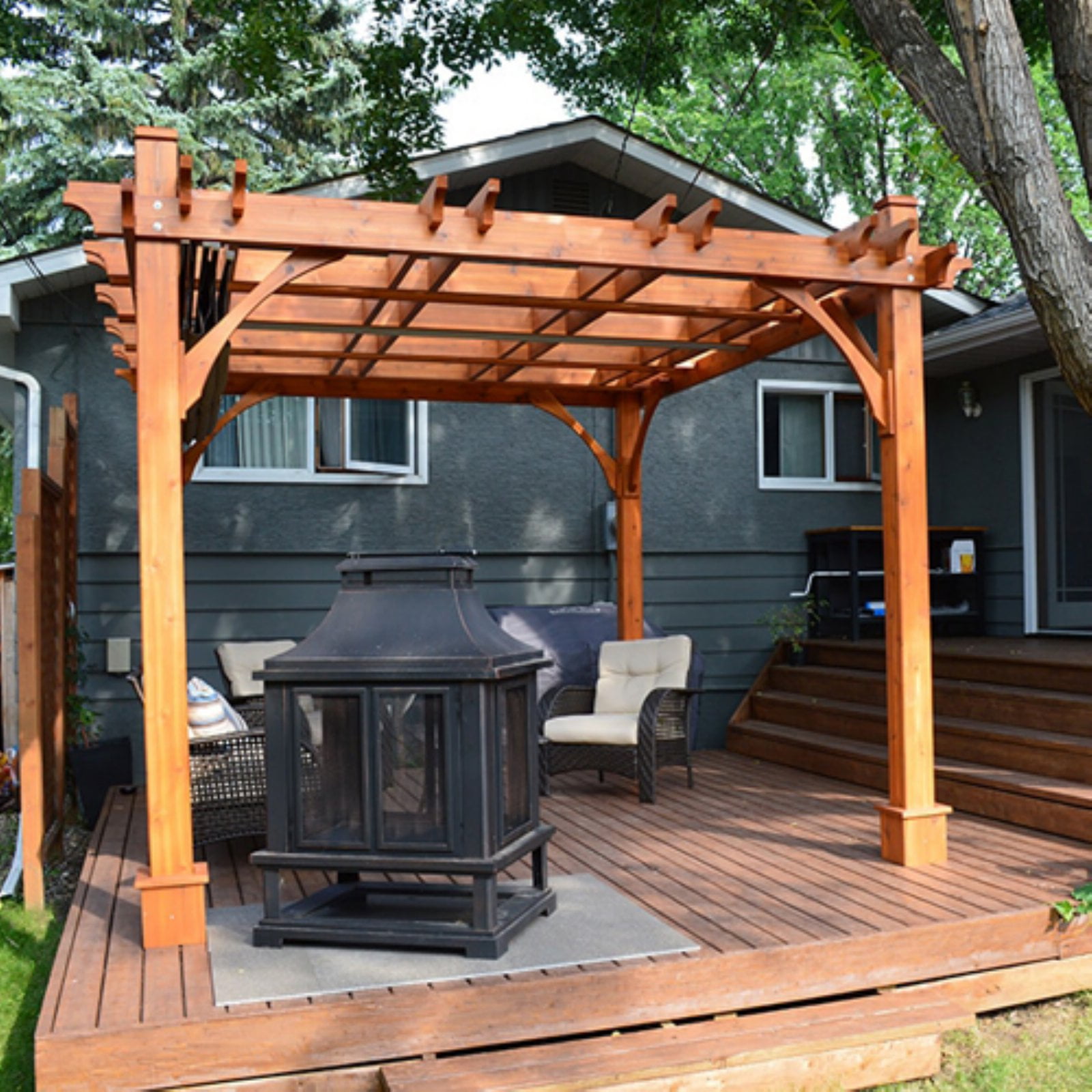 Outdoor Living Today Breeze 10 x 12 ft. Pergola - Walmart ... Outdoor Living Today Breeze 10 x 12 ft. Pergola - Walmart ... on Walmart Outdoor Living id=15802
