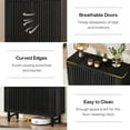 thumbnail image 7 of Tribesigns 6-Tier Bathroom Floor Cabinet, Wooden Bathroom Storage Cabinet, Large Sideboard Cabient for Bathroom/Kitchen/Living Room (Black), 7 of 7
