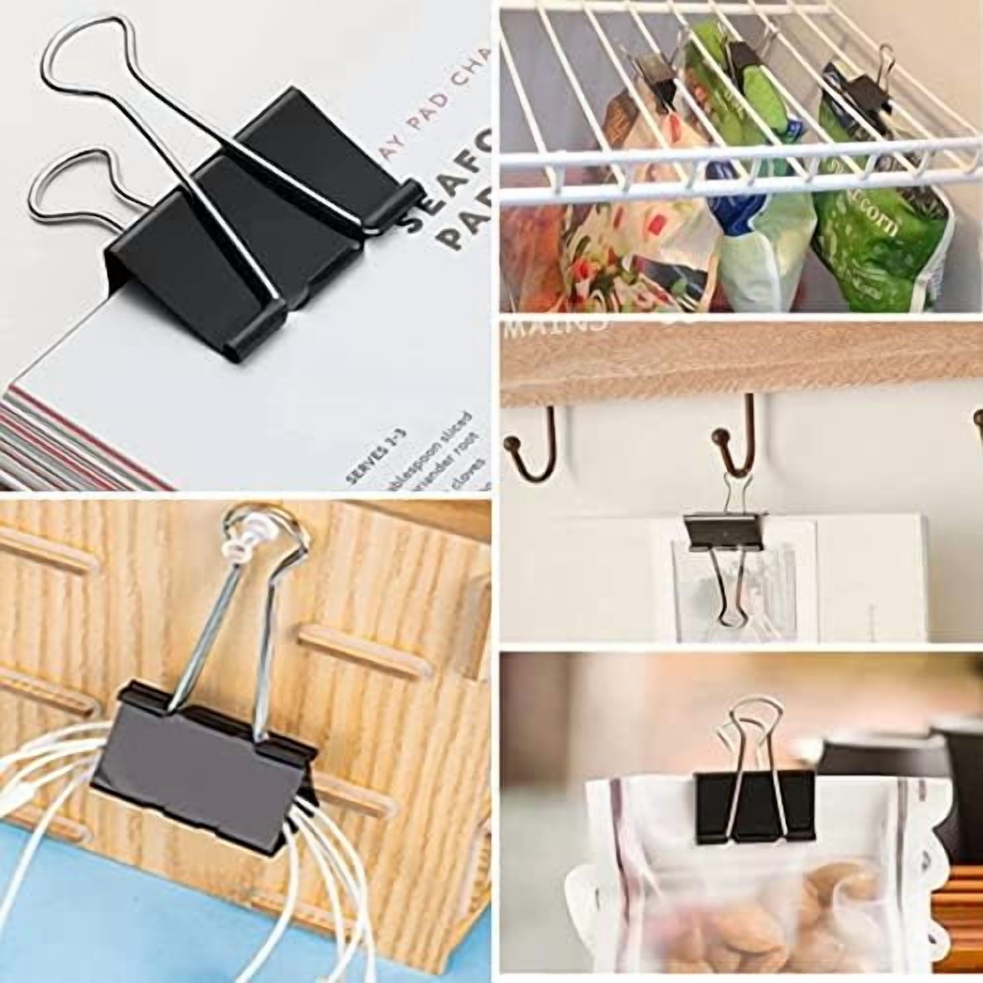 Extra Large Binder Clips 2.4 Inch (36 Pack), Upgrade Giant Binder Clips Big Paper Clips Clamps for Office and Home Supplies, Black by Tekola