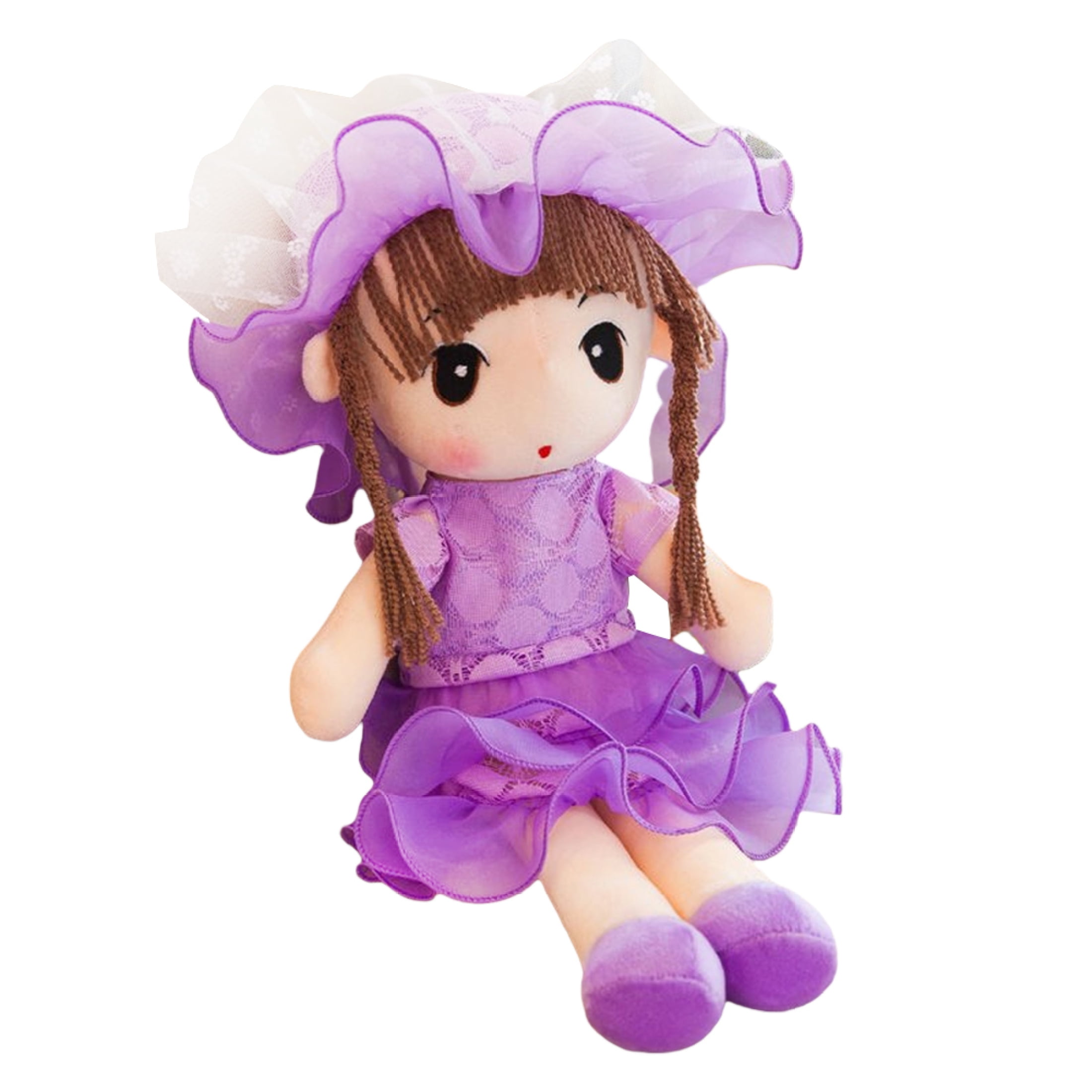 Surakey 17.7" Soft Baby Doll for Girl,Down Cotton Rag Dolls Plush Baby