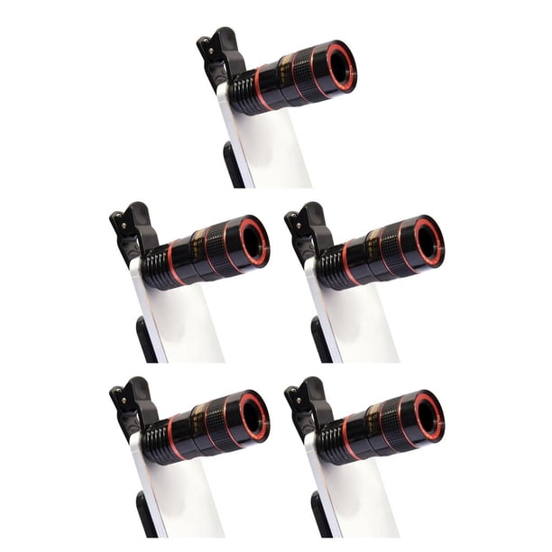 Tholdsy Objetivos externos para cámara Universal portátil 8X óptico telescopio Cámara lente Clip teléfono móvil telescopio distancia Focal larga Type5 NO5