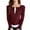 A-Red266, variant on Womens Blouses Long Sleeve Zip Front Slim Fit Tops Comfortable Vintage Solid Color V Neck Pullover Shirts