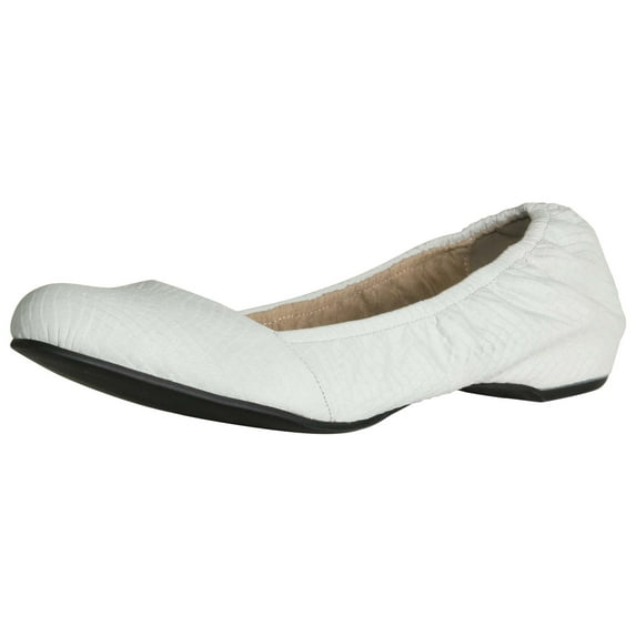 H by Halston Women's Mollie Slip-on Leather Ballet Flat (12 M US, Haze Grey)