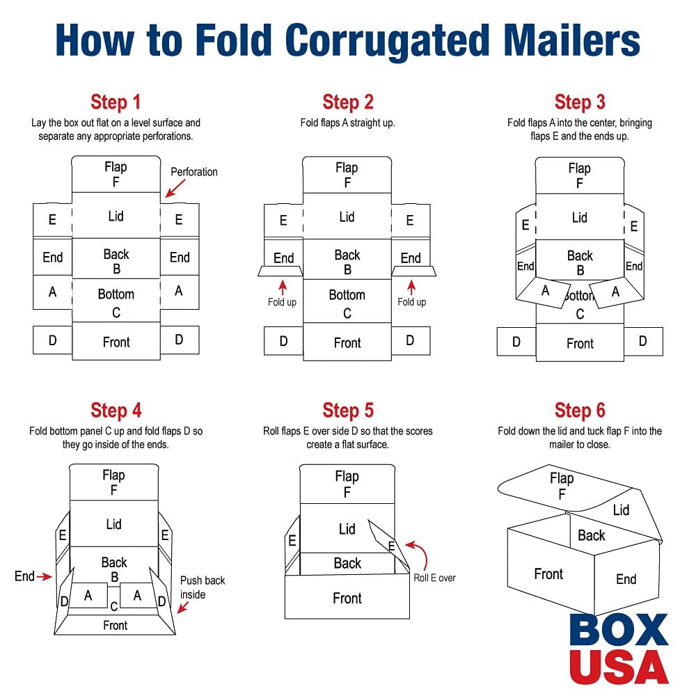 BOX USA Shipping Boxes Small 8"L x 6"W x 4"H, 50-Pack  Corrugated Cardboard Box for Packing, Moving and Storage