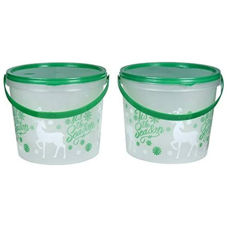 Plastic christmas buckets discount