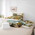 thumbnail image 5 of Homewish Rustic Warm Home Bedding Comforter Set 7 Pieces for Kids, Sunflower Groovy Floral Full Bedding Set, Vibrant Plant Botanical Fitted Sheet Flat Sheet, Ultra Soft Bedroom Decor, 5 of 7