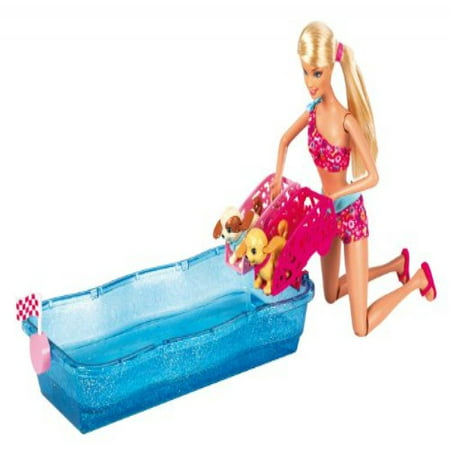 Barbie Swim and Race Pups Playset