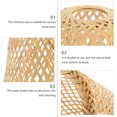thumbnail image 5 of icolorfuled 2 PCS Bamboo Wicker Hand Woven Chandelier Lampshade for Ceiling/Floor Lamp 25cm, 5 of 5