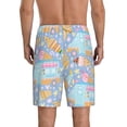 thumbnail image 3 of Kdxio Icecream Truck Print Mens Sleep Shorts Bottoms Soft Comfy Pajama Wear Pants with Drawstring Pockets, 3 of 7