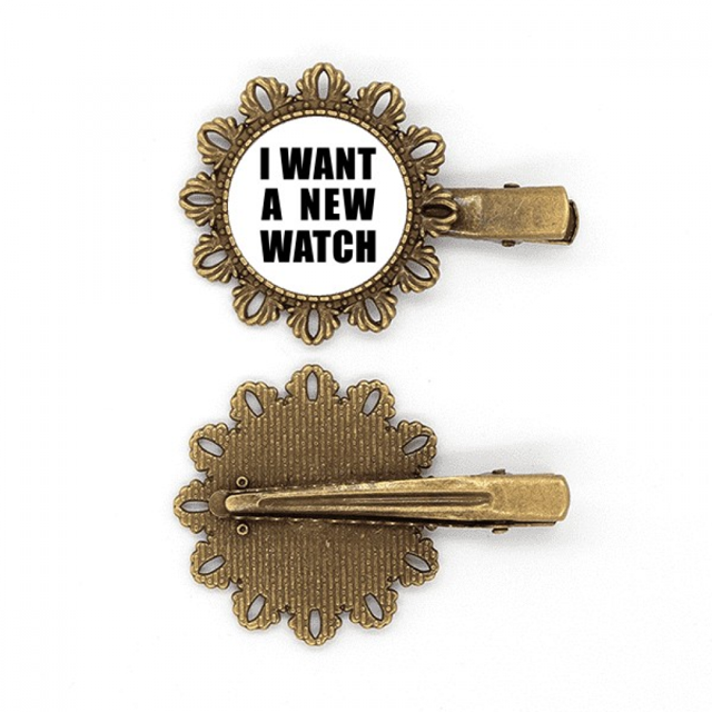 Quiero un reloj nuevo Tocado de pieza de pelo de horquilla de flor de metal vintage