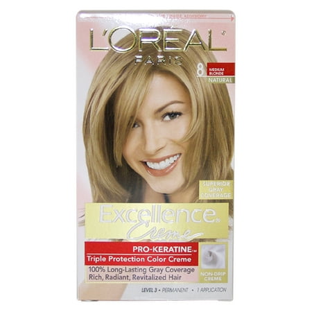 Excellence Creme Pro Keratine 8 Medium Blonde Natural By Loreal Paris For Unisex 1 Application Hair Color Walmart Canada