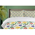 thumbnail image 4 of Ambesonne Garden Art Duvet Cover Set, Colorful FieldFlowers, 2-Calking, Ivory Multicolor, 4 of 7
