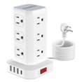 thumbnail image 1 of Protector contra sobretensiones Power Strip Tower con 12 enchufes y 4 USB, 1 of 7